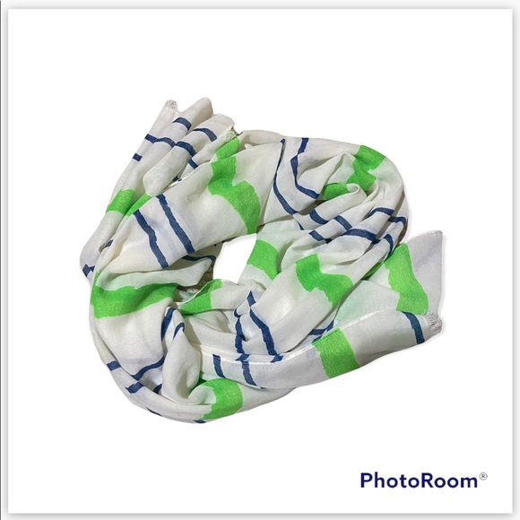 ABERCROMBIE NEON STRIPED LIGHTWEIGHT SCARF - Picture 3 of 4